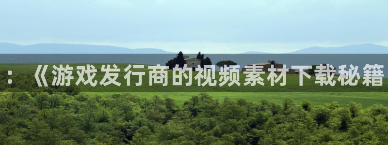 顺盈娱乐官网首页登录网站：：《游戏发行商的视频素材下载秘籍